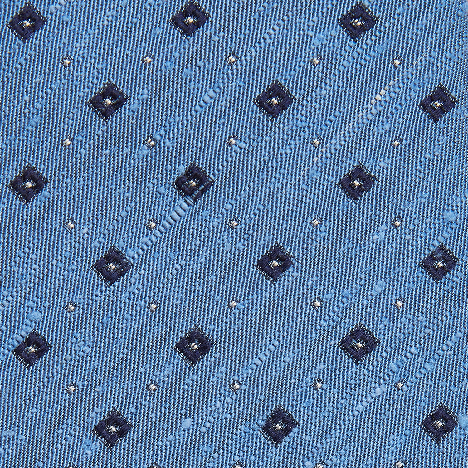 View 2 of product Dark Blue Fine Square Slub Silk Tie