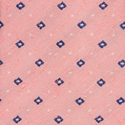 Pink Fine Square Slub Silk Tie Image 1