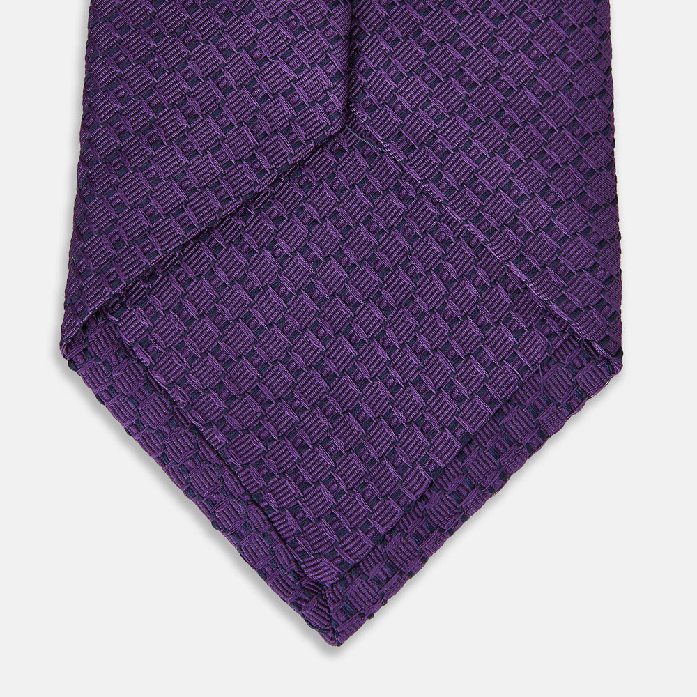 Purple Abstract Tonal Silk Jacquard Tie