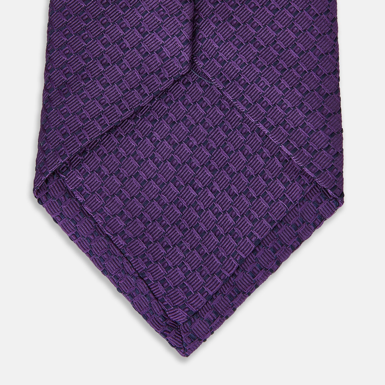 View 4 of product Purple Abstract Tonal Silk Jacquard Tie