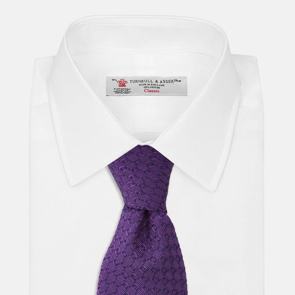 Purple Abstract Tonal Silk Jacquard Tie