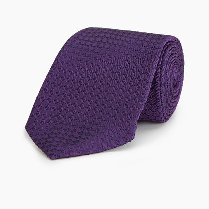 Purple Abstract Tonal Silk Jacquard Tie Image 4