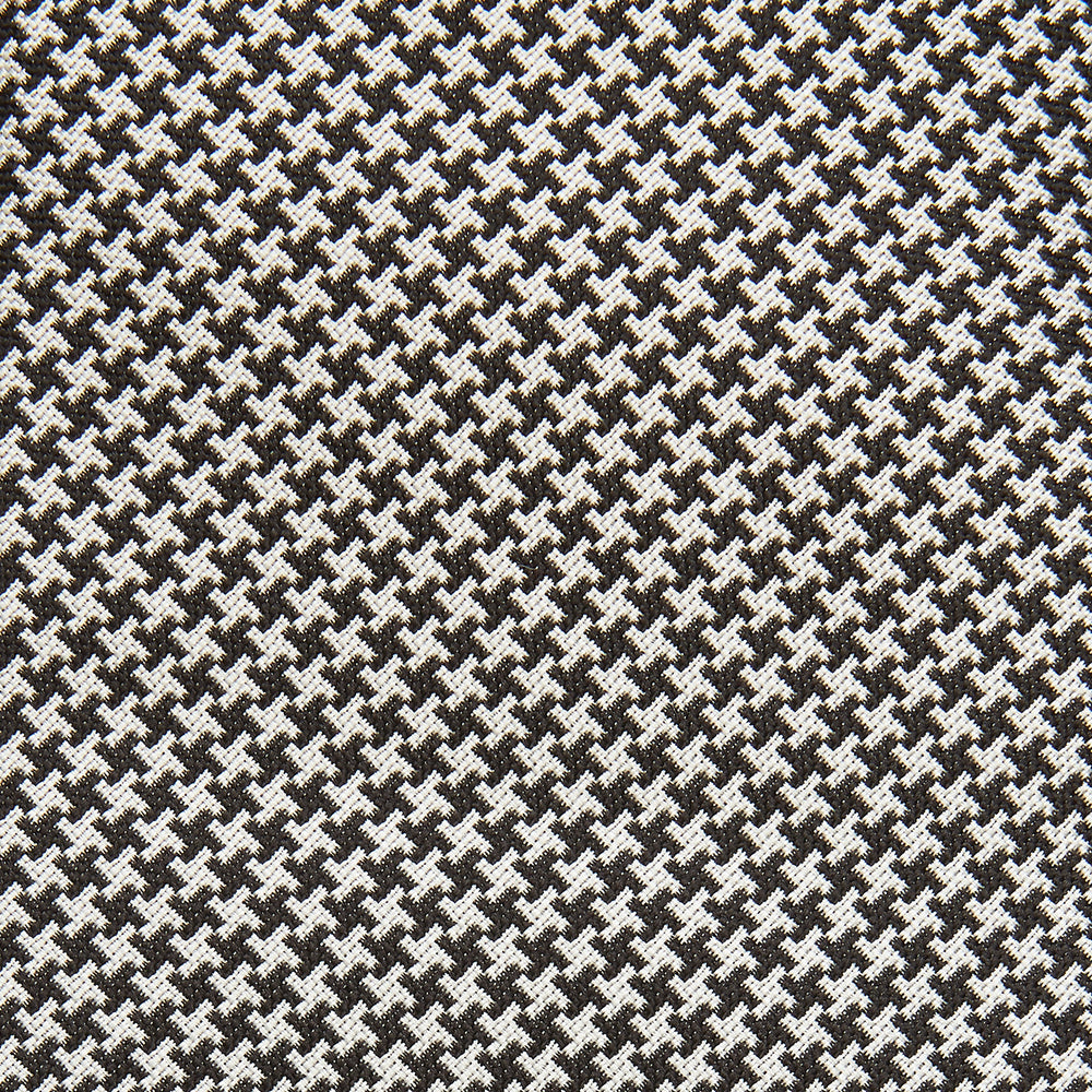 Fine Puppytooth Monochrome Silk Tie
