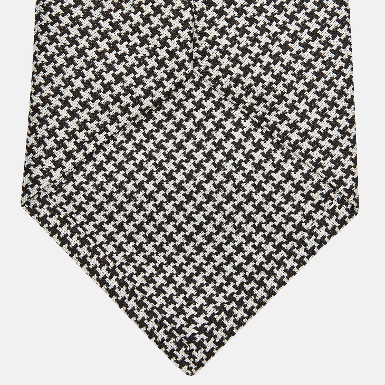 View 3 of product Fine Puppytooth Monochrome Silk Tie