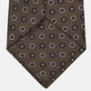 Chocolate Brown Floral Geometric Silk Jacquard Tie