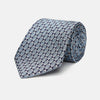 View 1 of product Chambray Blue Graphic Floral Silk Jacquard Tie