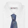 View 4 of product Dark Blue Baroque Stripe Silk Jacquard Tie