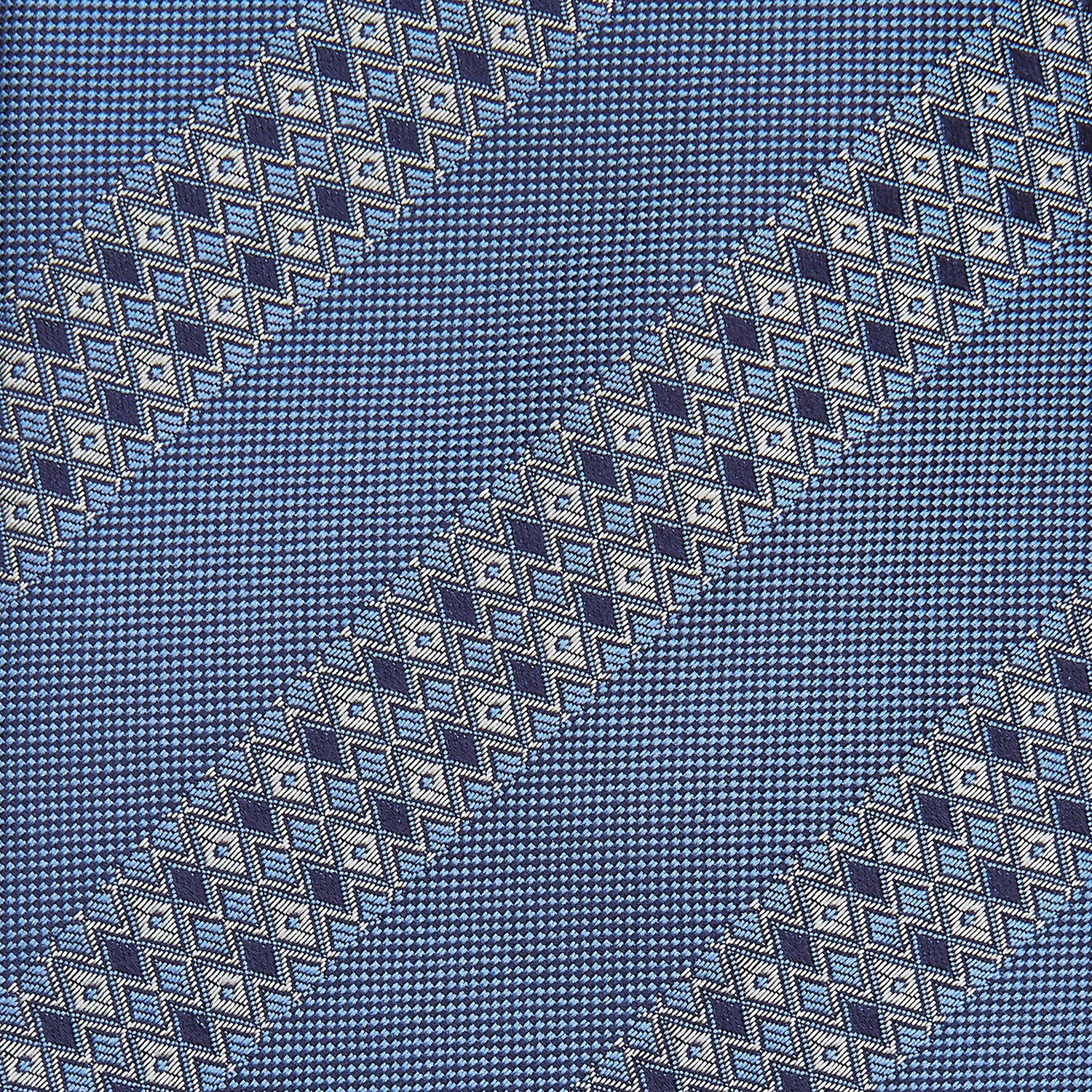 View 2 of product Dark Blue Baroque Stripe Silk Jacquard Tie