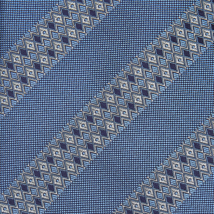 Dark Blue Baroque Stripe Silk Jacquard Tie