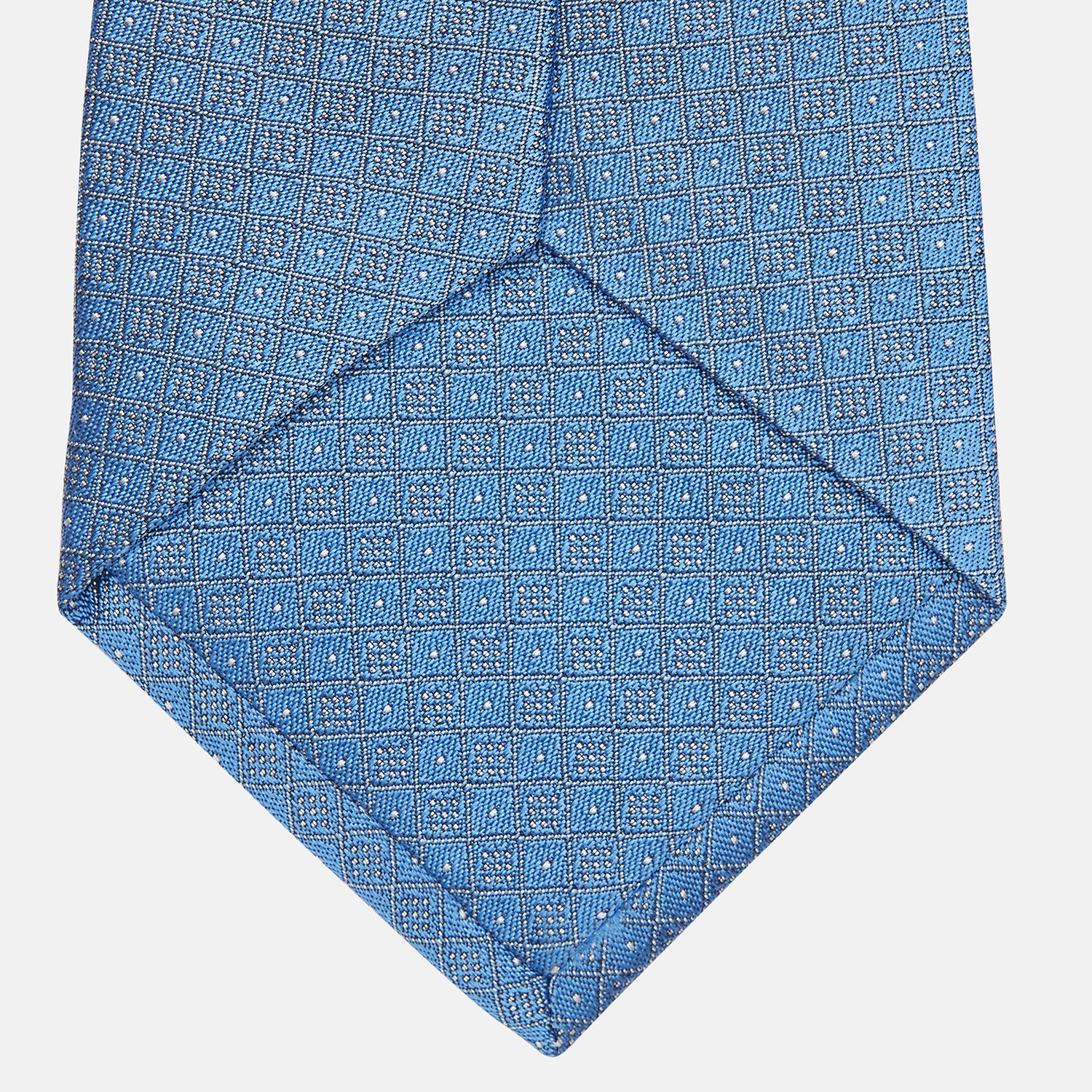 Blue Tonal Mosaic Silk Jacquard Tie