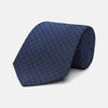 Midnight Blue Tonal Mosaic Silk Jacquard Tie
