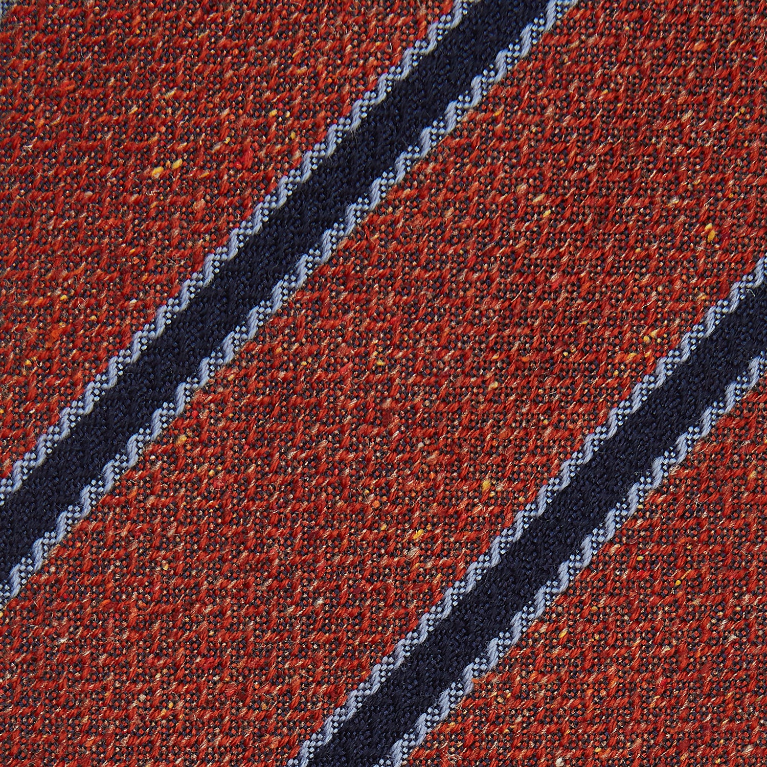 Red Stripe Wool and Silk Tie