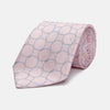 View 1 of product Baby Pink and Blue Circle Jacquard Silk Tie