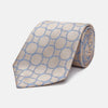 View 1 of product Toffee and Powder Blue Circle Jacquard Silk Tie