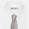 View 4 of product Toffee and Powder Blue Circle Jacquard Silk Tie