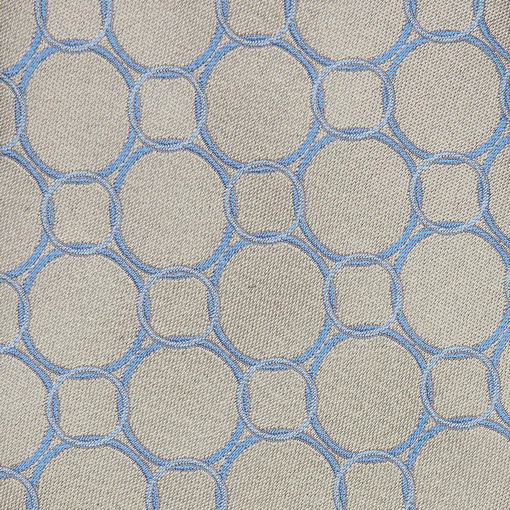 Toffee and Powder Blue Circle Jacquard Silk Tie