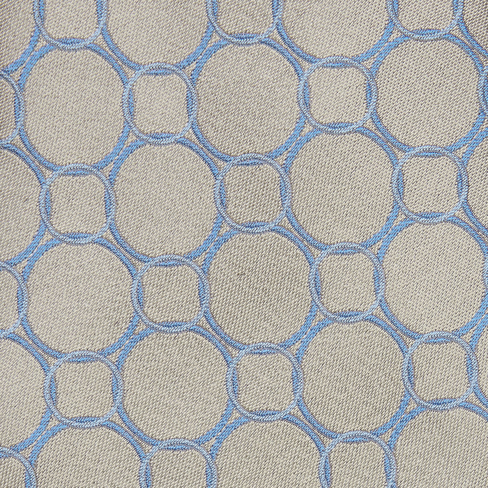 Toffee and Powder Blue Circle Jacquard Silk Tie Image 1