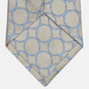 View 3 of product Toffee and Powder Blue Circle Jacquard Silk Tie