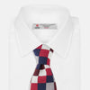 View 2 of product Burgundy Checkerboard Silk Jacquard Tie