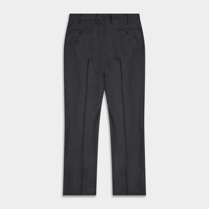 Charcoal Houndstooth Flannel Trousers Image 3