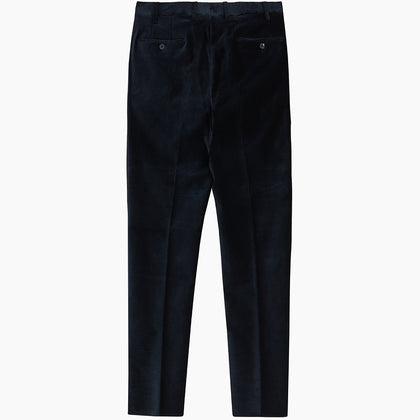 Navy Horizontal Cord Trousers Image 2