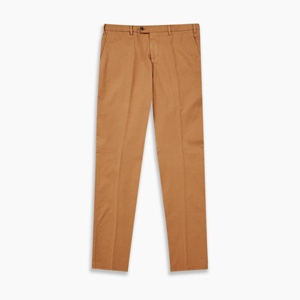 Tan Garment Dyed Cotton Chinos Image 2