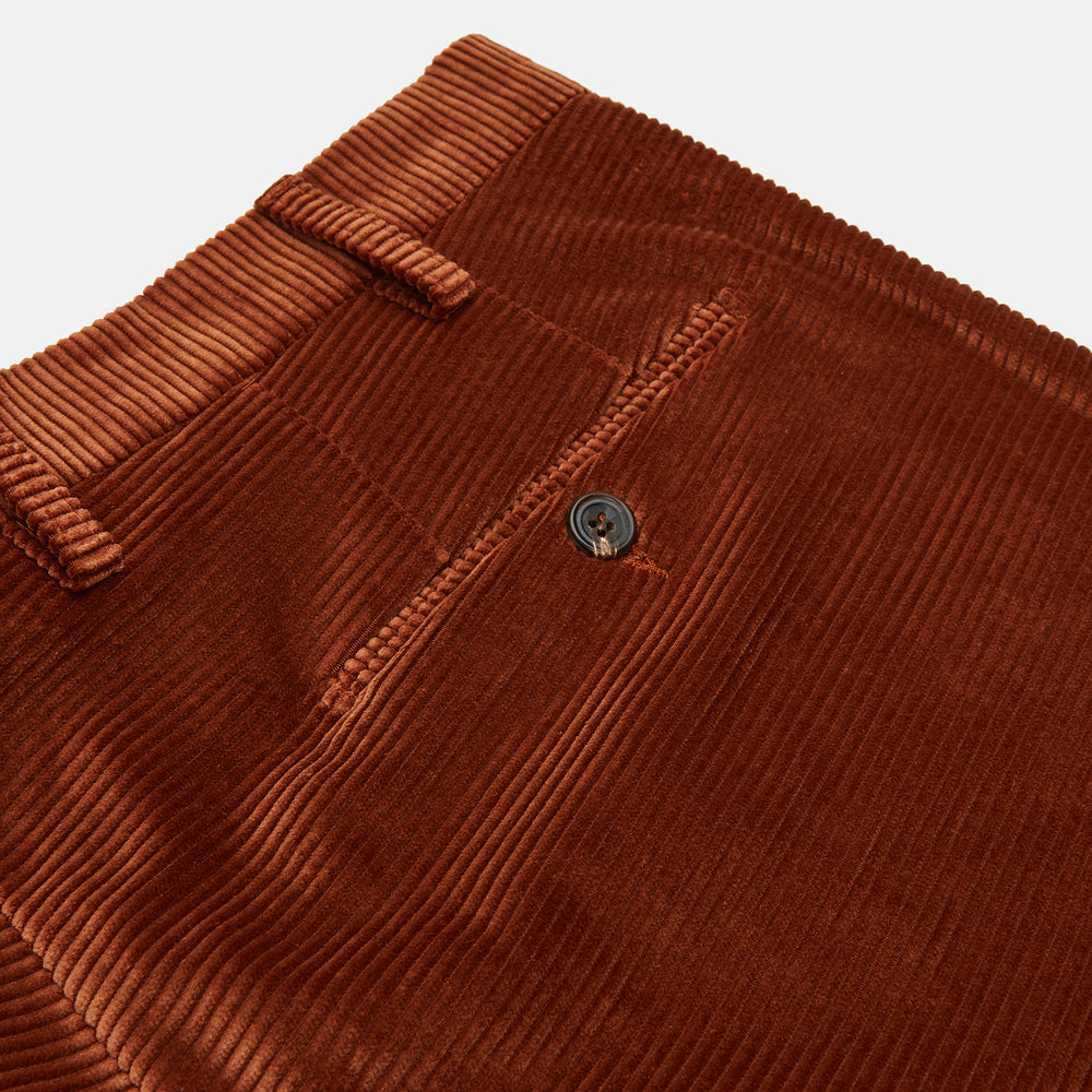 Rust Horizontal Cord Trousers