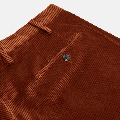 Rust Horizontal Cord Trousers Image 1