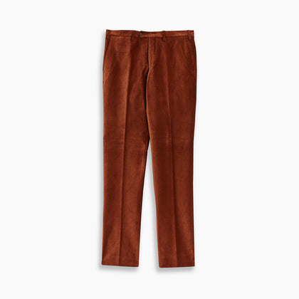 Rust Horizontal Cord Trousers Image 3