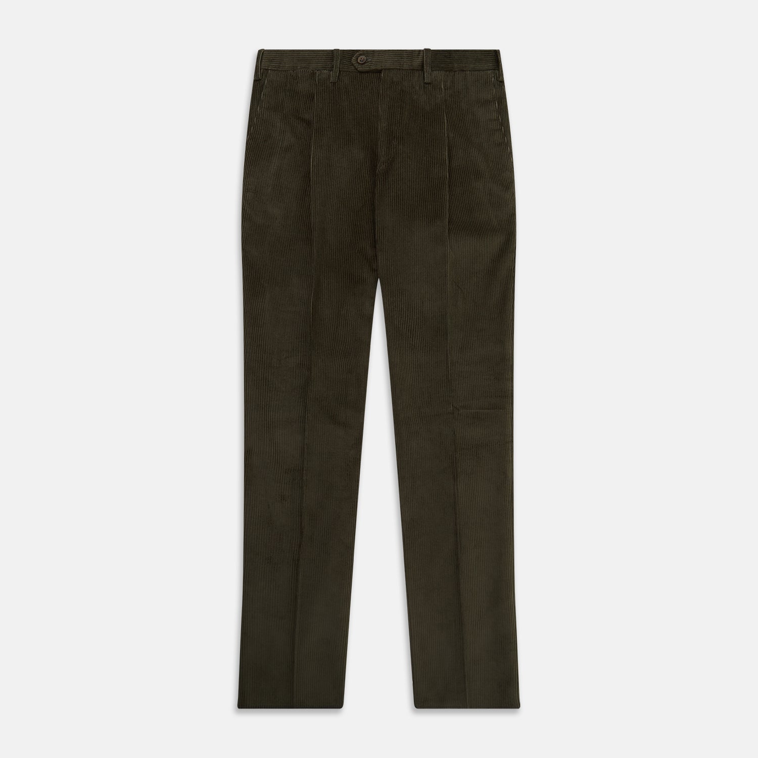 View 1 of product Olive Green Corduroy Trousers