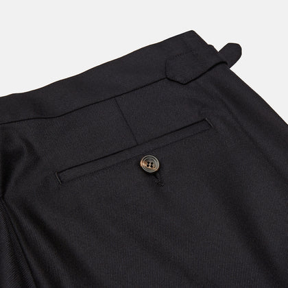 Navy Escorial Wool Trousers Image 1