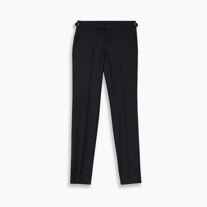 Navy Escorial Wool Trousers Image 3