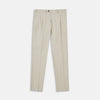 View 1 of product Stone Cotton Twill Pleated Trousers