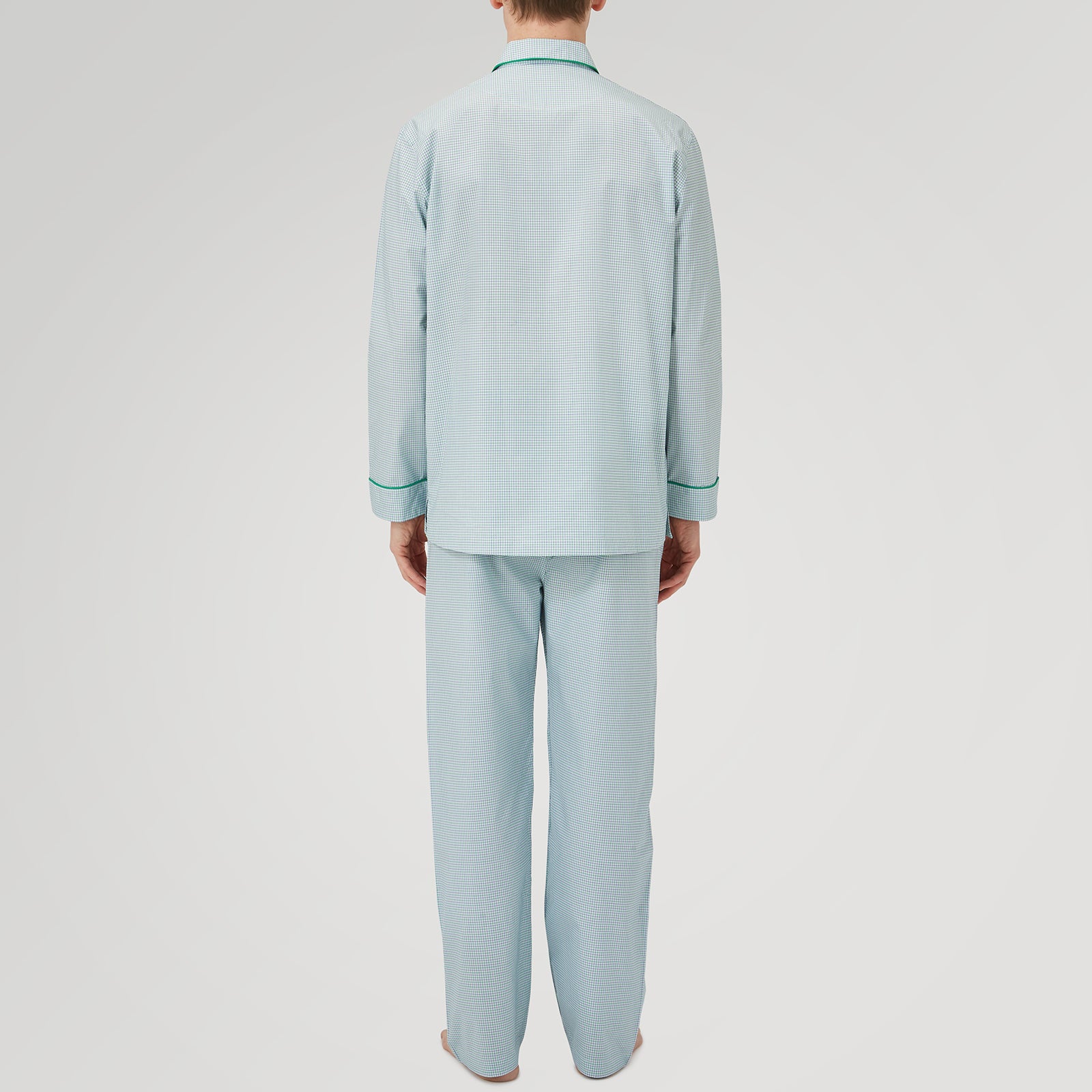Kelly Green Check Cotton Modern Pyjama Set