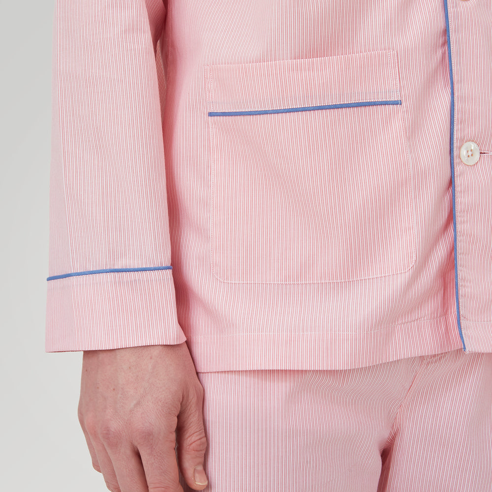 Pink Stripe Cotton Modern Pyjama Set