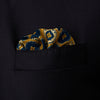 View 2 of product Tan Medallion Print Silk Pocket Square