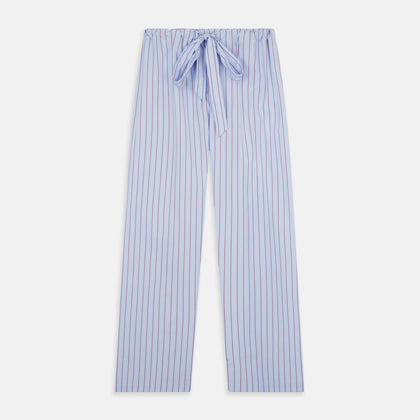 Burgundy Stripe Classic Pyjama Set Image 4