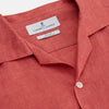 View 4 of product Crimson Delave Linen Holiday Fit Shirt with Revere Collar