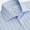 View 2 of product Tonal Blue Stripe Tailored Fit Shirt with Kent Collar