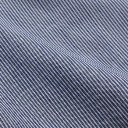 Indigo Chambray Stripe Weekend Fit Shirt With Dorset Collar Image 3