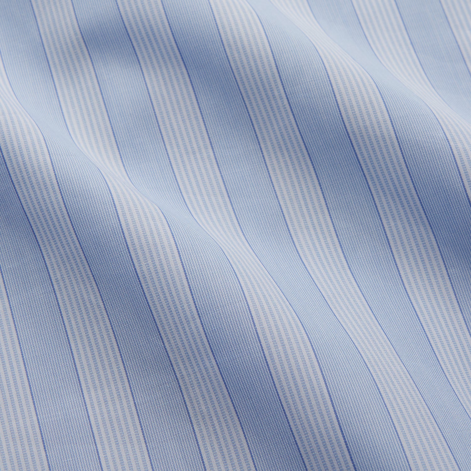 View 4 of product Tonal Blue Stripe Tailored Fit Shirt with Kent Collar