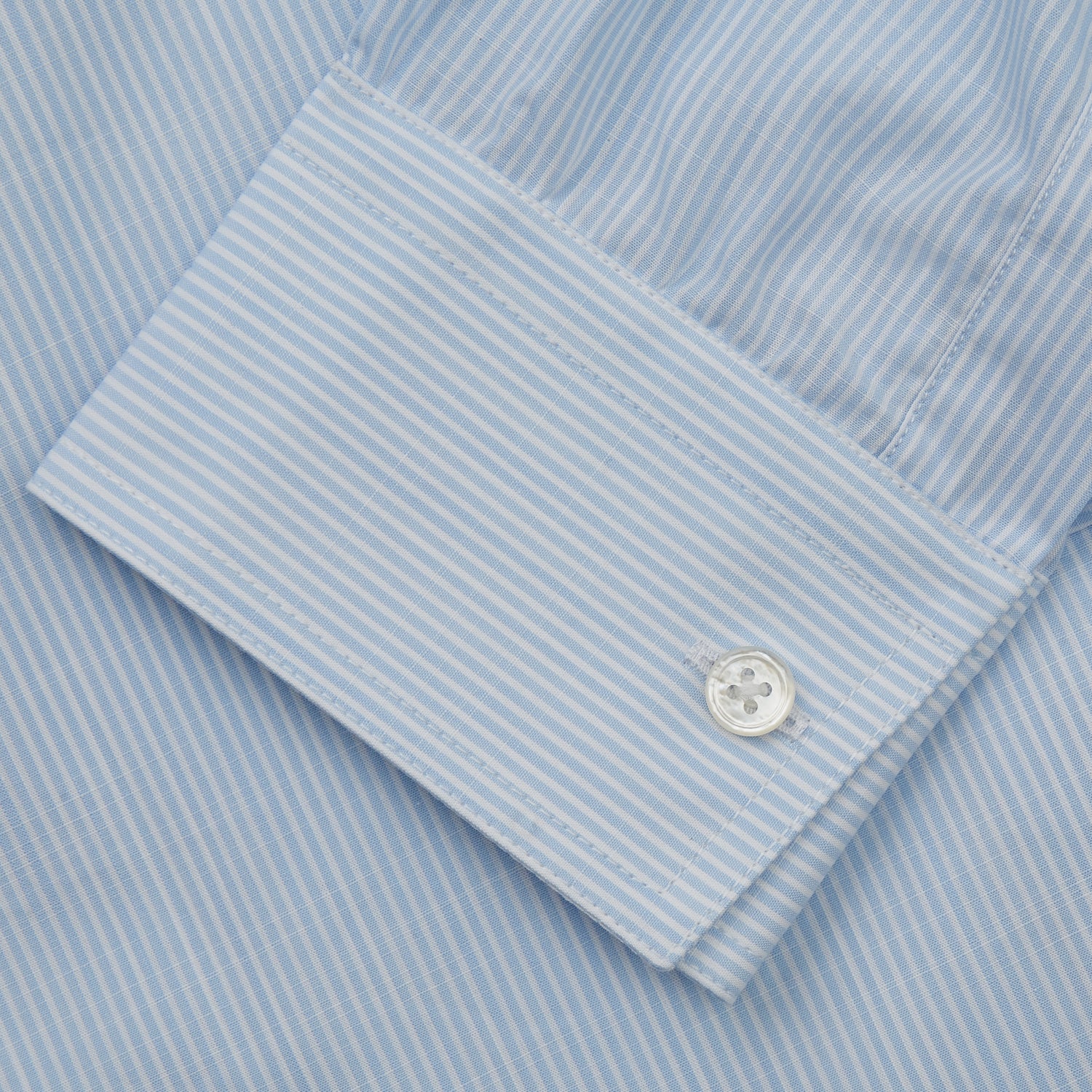 View 3 of product Sky Blue Chambray Stripe Weekend Fit Shirt With Dorset Collar