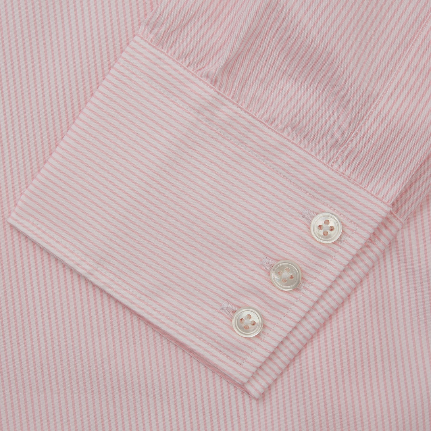 View 4 of product Pink Fine Stripe Regular Fit Shirt with T&A Collar