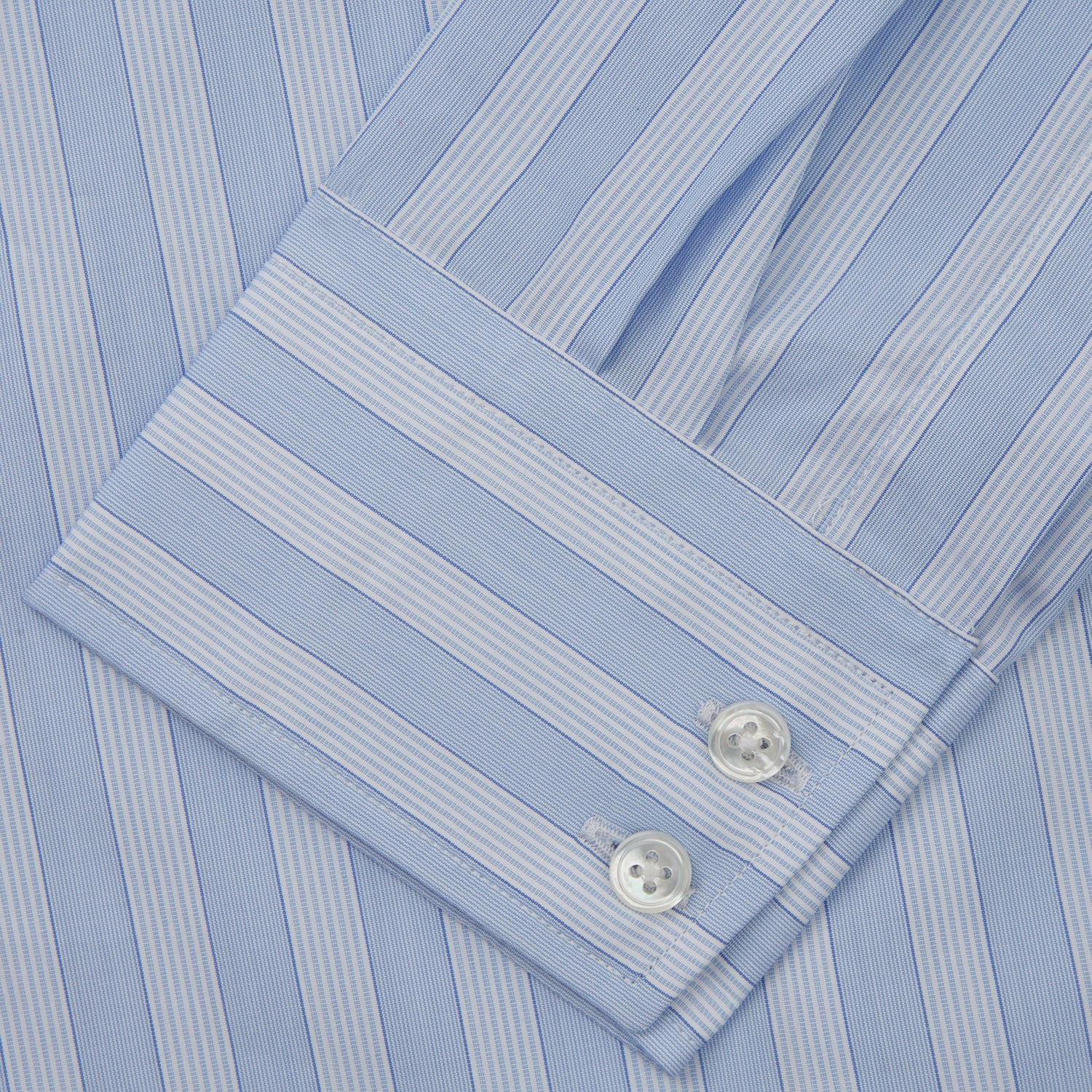 View 3 of product Tonal Blue Stripe Tailored Fit Shirt with Kent Collar