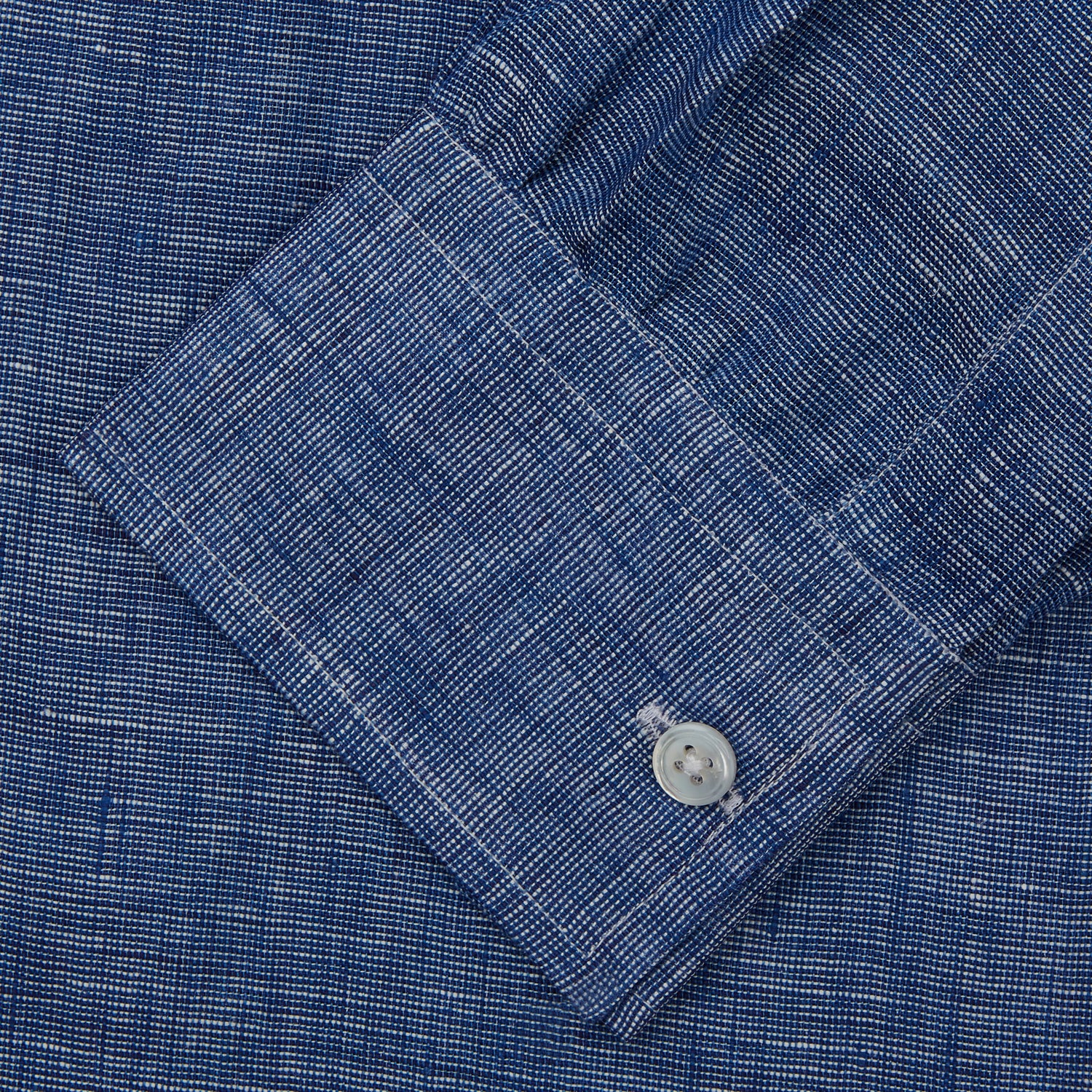 View 4 of product Indigo Linen Weekend Fit Shirt with Derby Collar