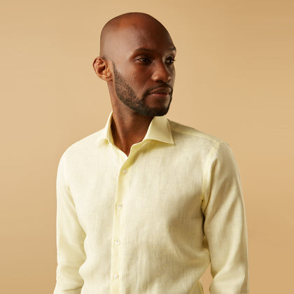 Cream Tailored Fit Shelton Shirt Image 2