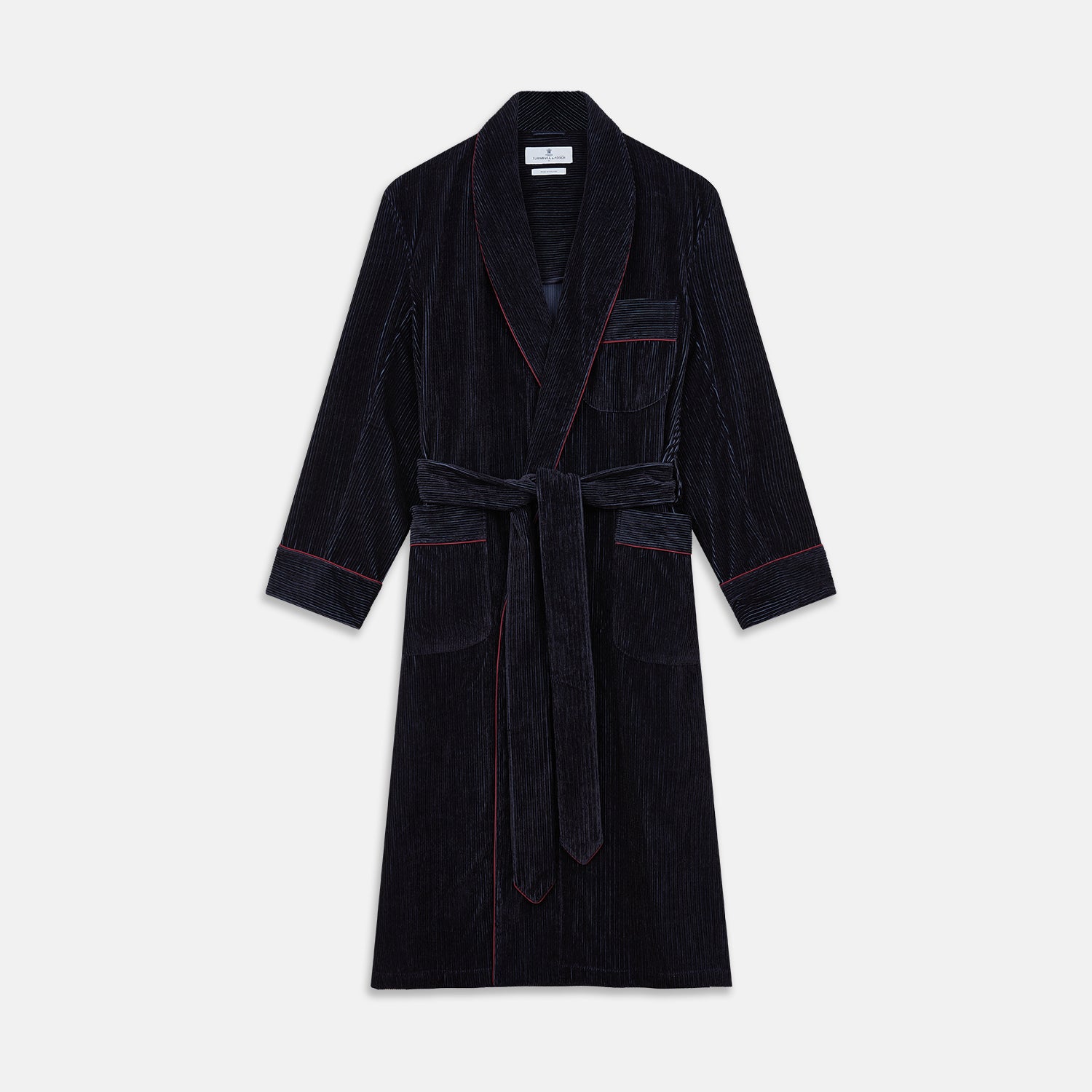 View 2 of product Navy Linen & Cotton Cord Gown