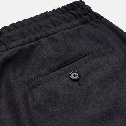 Charcoal Tailored Drawstring Trousers Image 2