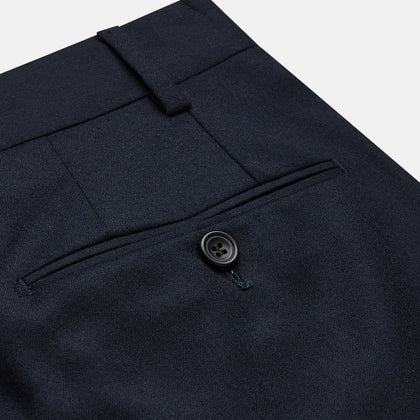 Navy Wool Pleated Jasper Trouser Image 1