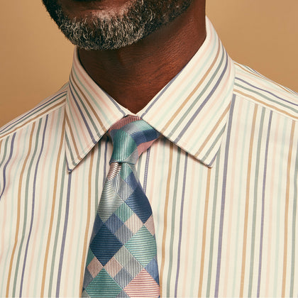 Green Multi Pixel Silk Tie Image 1